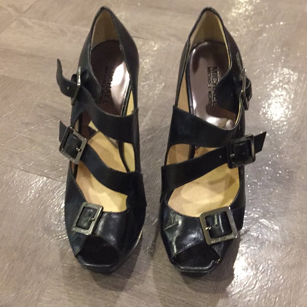 Michael Kors triple strap heels